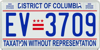DC license plate EV3709