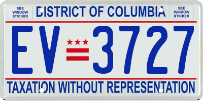 DC license plate EV3727