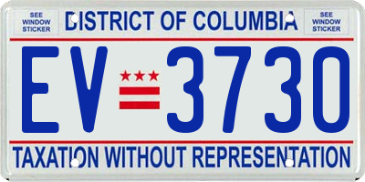 DC license plate EV3730