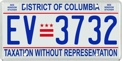 DC license plate EV3732