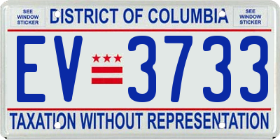 DC license plate EV3733