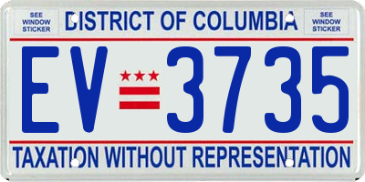 DC license plate EV3735
