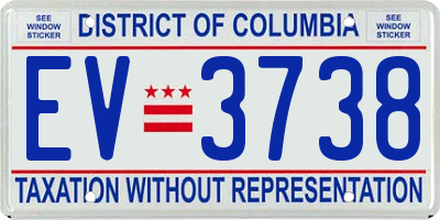 DC license plate EV3738