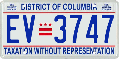 DC license plate EV3747