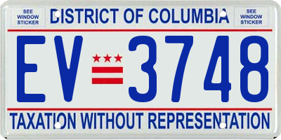 DC license plate EV3748