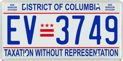 DC license plate EV3749