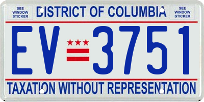 DC license plate EV3751