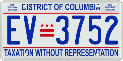 DC license plate EV3752