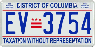 DC license plate EV3754