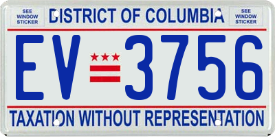 DC license plate EV3756