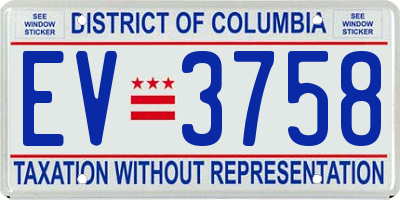 DC license plate EV3758