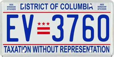 DC license plate EV3760