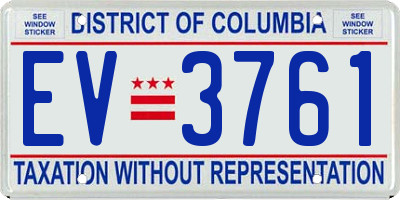 DC license plate EV3761