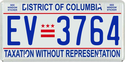 DC license plate EV3764