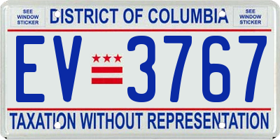 DC license plate EV3767