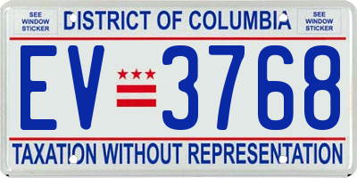 DC license plate EV3768