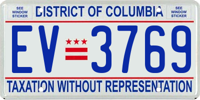 DC license plate EV3769