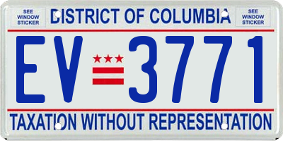 DC license plate EV3771