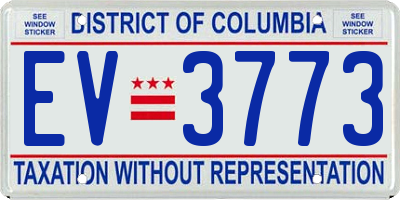 DC license plate EV3773