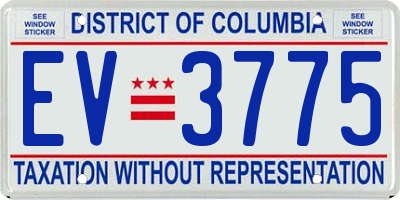 DC license plate EV3775