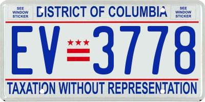 DC license plate EV3778
