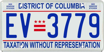 DC license plate EV3779