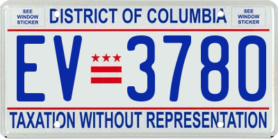 DC license plate EV3780