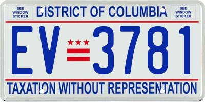 DC license plate EV3781