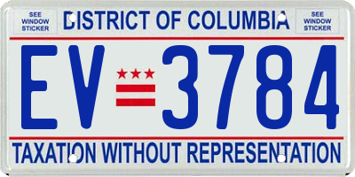 DC license plate EV3784