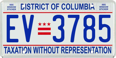 DC license plate EV3785
