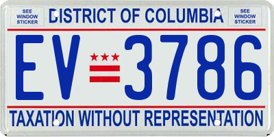 DC license plate EV3786