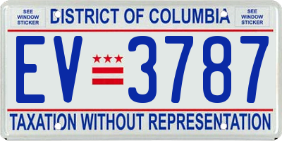 DC license plate EV3787