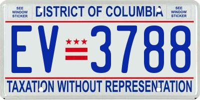 DC license plate EV3788