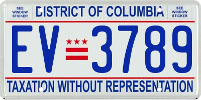 DC license plate EV3789