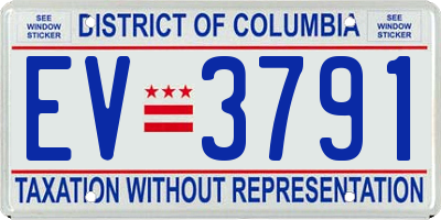 DC license plate EV3791