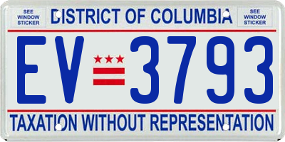 DC license plate EV3793