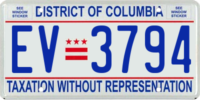 DC license plate EV3794