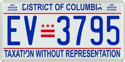 DC license plate EV3795