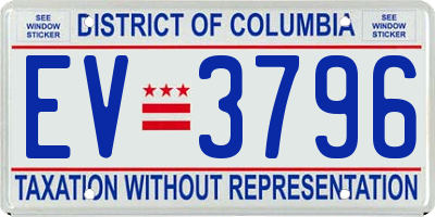 DC license plate EV3796