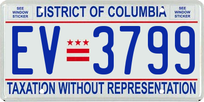 DC license plate EV3799