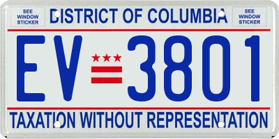 DC license plate EV3801