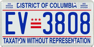 DC license plate EV3808