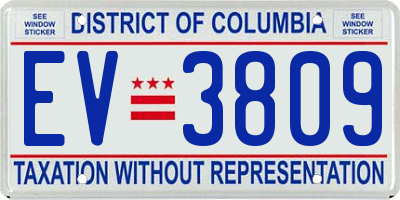 DC license plate EV3809