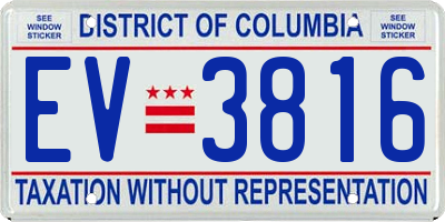 DC license plate EV3816