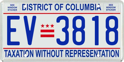 DC license plate EV3818