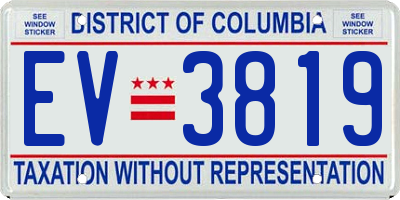 DC license plate EV3819