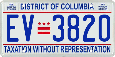 DC license plate EV3820