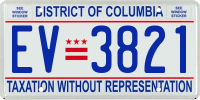 DC license plate EV3821