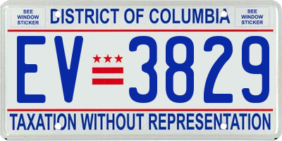 DC license plate EV3829