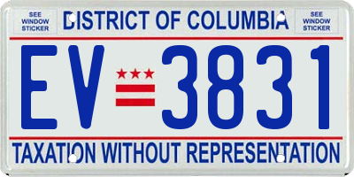 DC license plate EV3831